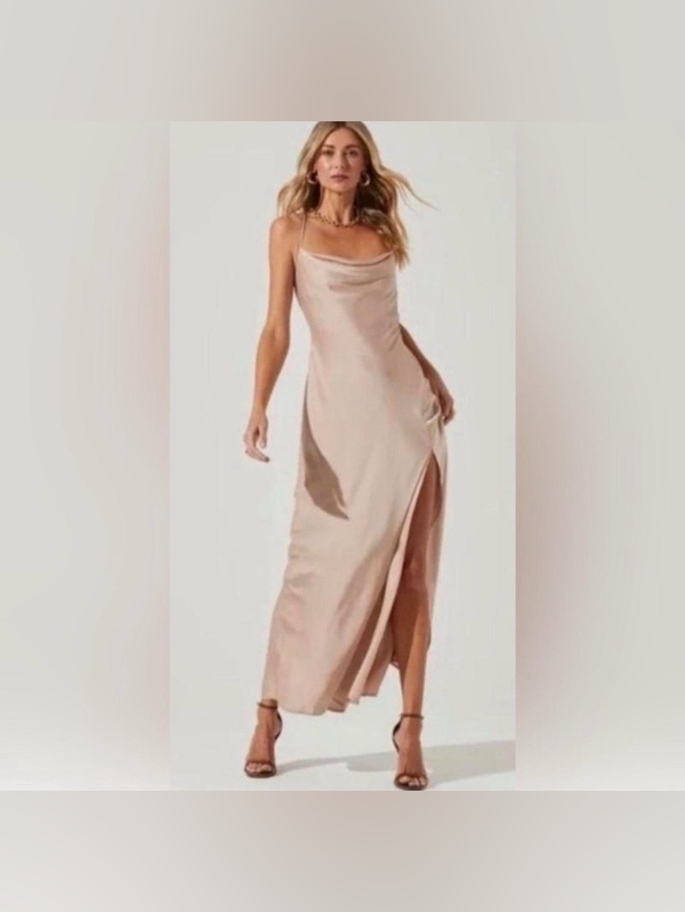 Astr‎ The Label Palisades Cowl Neck Maxi Dress size large